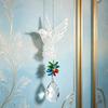 Hanging Metal Hummingbird Suncatcher Prisms Suncatcher Faux Crystal Window