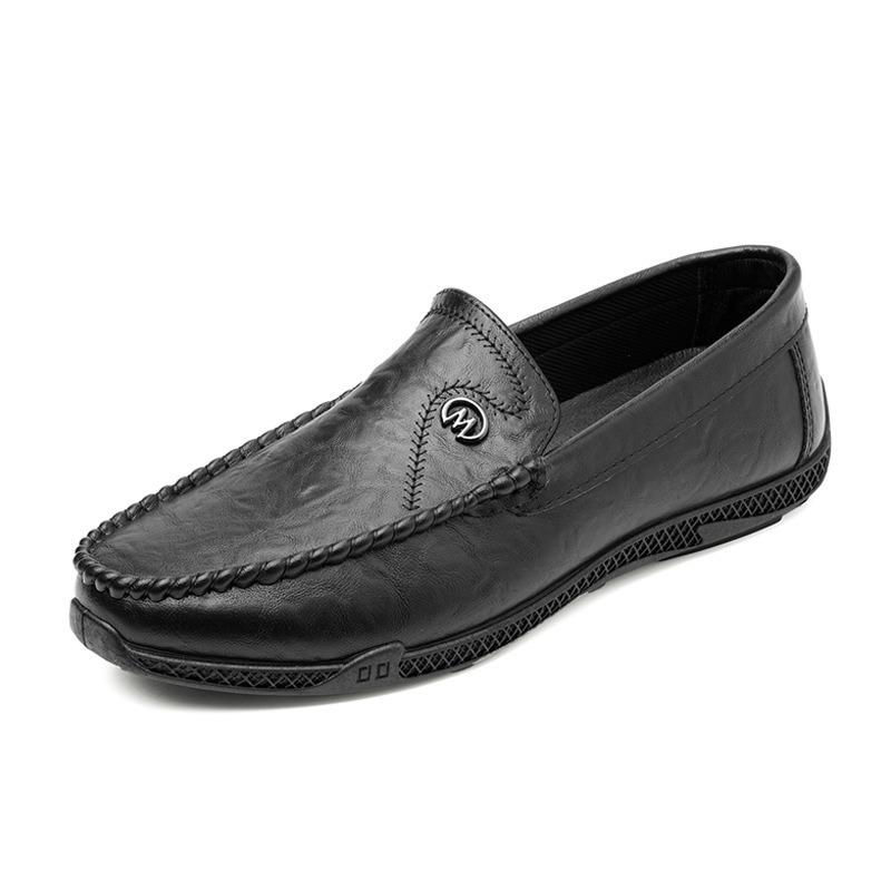 Doudou Schuhe Herren lässige Lederschuhe zum Hineinschlüpfen Herrenschuhe weiche Sohle atmungsaktiv