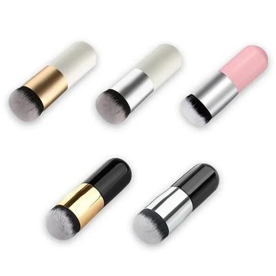 Pensulă Chubby Pier pentru Fond de Ten, Pensule Plate pentru Machiaj Cremă, Pensule Cosmetice Profesionale pentru Machiaj, Pensule pentru Aplicarea Corectorului și Estomparea, Pensule pentru Fard de Obraz