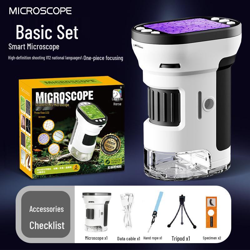 

Kids Smart Digital HD Optical Handheld Microscope with Screen