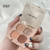 Palette di ombretti mini a 4 colori, finitura opaca e scintillante a lunga tenuta, ombretto altamente pigmentato per il trucco quotidiano degli occhi
