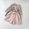 Spring & Summer Unisex Striped Linen-Cotton Kids Shorts – Cute, Casual, and Breathable Korean Style.