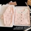 Spring Summer Autumn Girls Fashion Pajamas Sets Elegant Lace Soft Comfortable Long Sleeve Home Clothes Set Kids Sleepwears