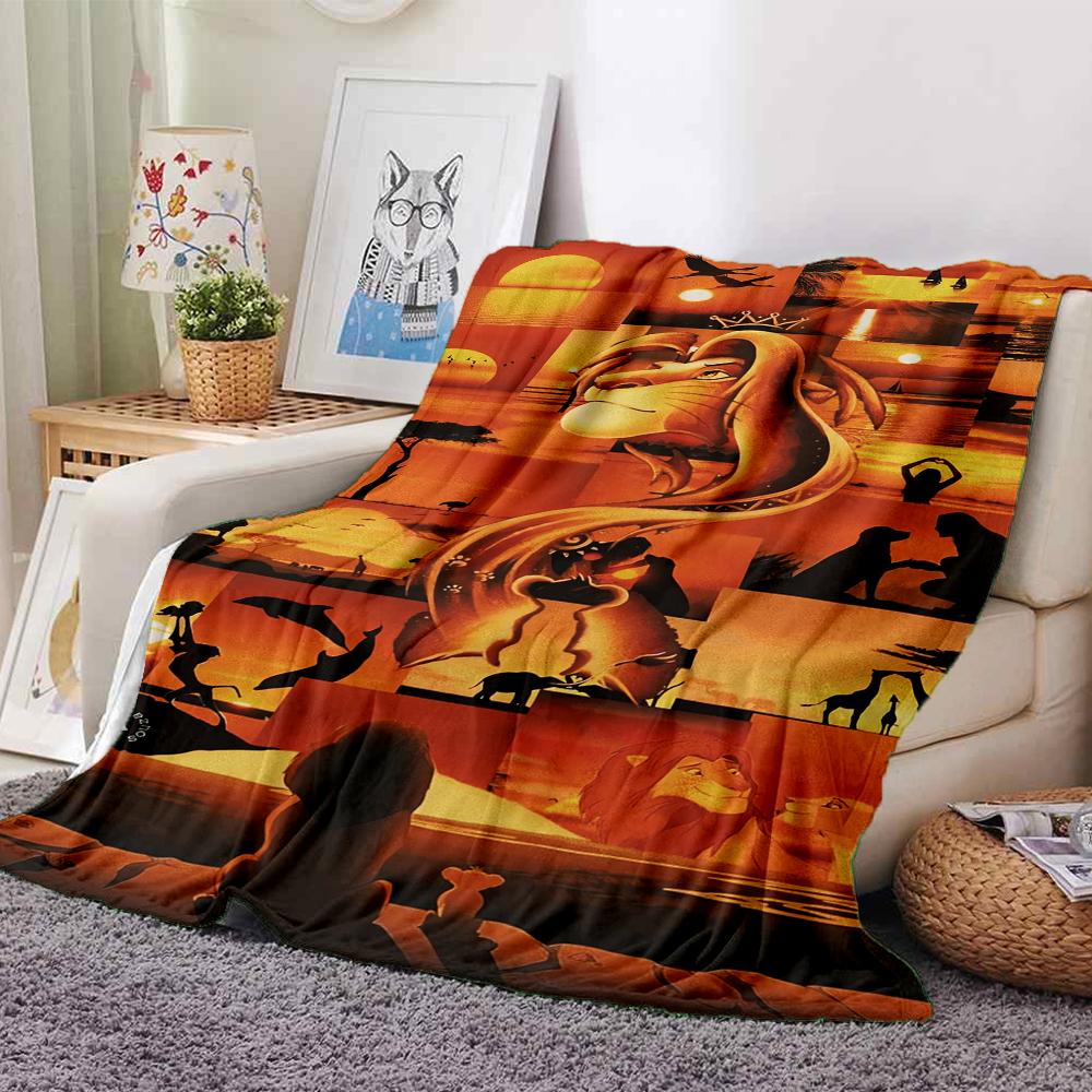 1Pc Lion Celebration Scene Blanket For Couch Bed Plush Cozy Fuzzy Blanket Super Soft Warm Blankets For Fall And Winter 0918267
