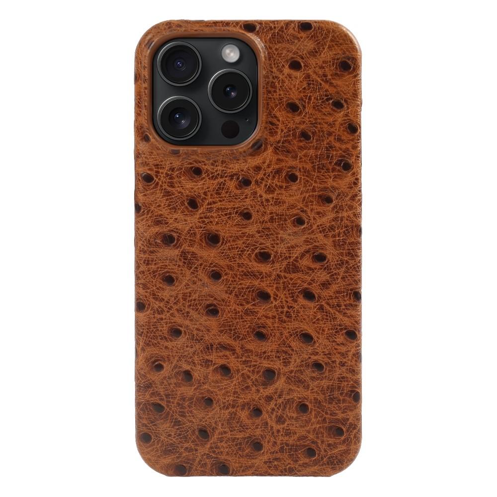 

Ostrich Genuine Leather Case For iphone 16 Pro Max 15pro 14 13 12 11 XR XSMAX SE4 Real Cowhide Back Cover Coque Shell Genuine Leather&iPhone Air