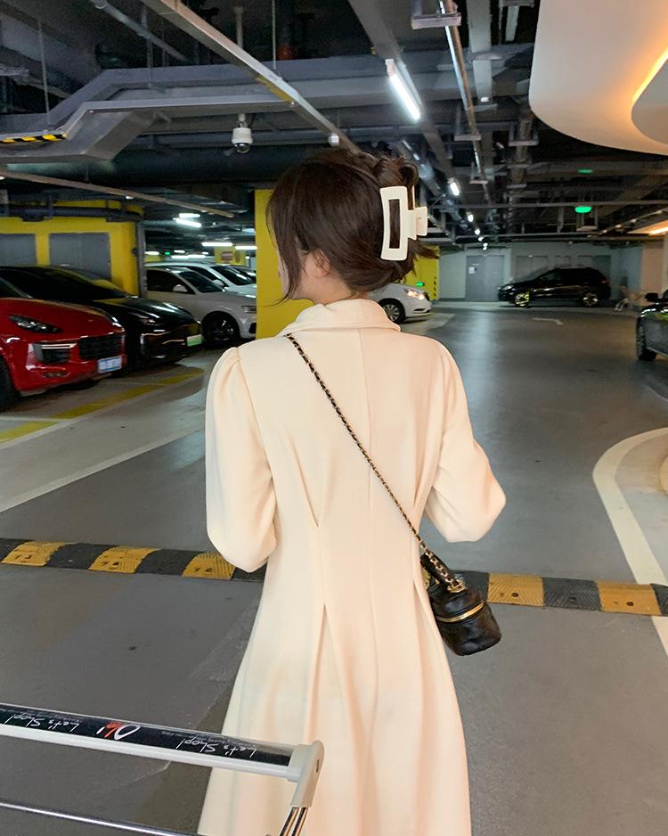 Autumn 2025 Women's Plus Size Long-Sleeve Waffle Waist Dress