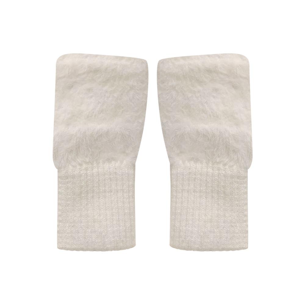 Soft Half Finger Gloves Warm Insulation Wrist Mittens  Winter Women's Wear Accessory