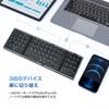 Ewin Original Wireless Folding Bluetooth Keyboard with Numeric Keypad, Japanese Layout, Kana Input, 3-Device Registration, One-Touch Switching,