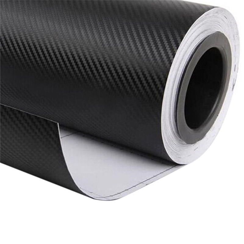 Fibre de carbone 3D parfaite vinyle noir Film Auto voiture feuille Wrap