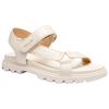 Coach Sport Leather Open Toe Flat Slide Sandals Women Sandals Chalk-White CAP70-CHK
