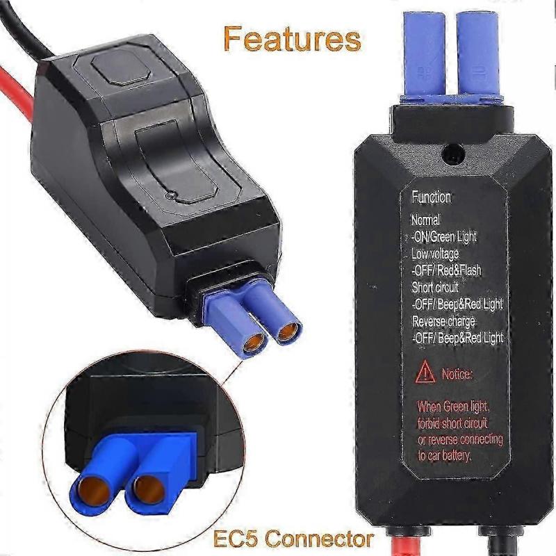 2 Pcs 30A Alligator Clips, 12V 24V Jumper Wire for Car Battery Charger, 1m 26AWG Edition 0120