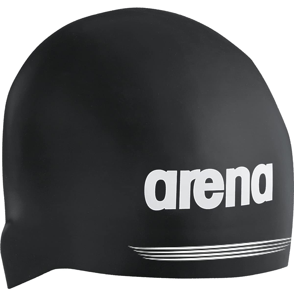 

arena Swim Cap Silicone Cap FINA Approved BLK M ARN-7400 (Black) (50-55cm)