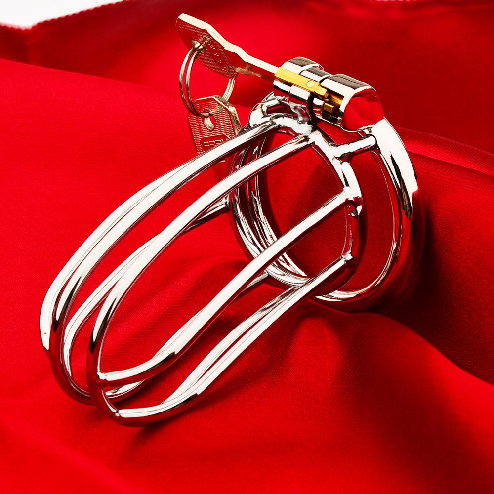 Male Chastity Device Metal Cock Cage Erotic Urethral Lock Sex Toys For Men Bondage Belt Penis Ring Adult Toy