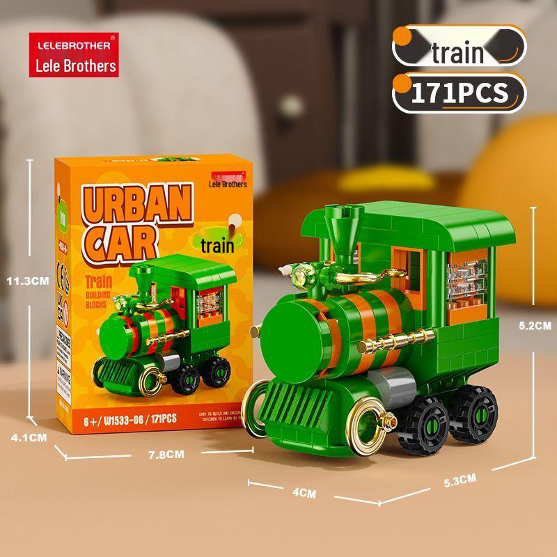 Educational Micro-Particle Building Blocks: Fire Truck, Airplane & Train Toys for Kids