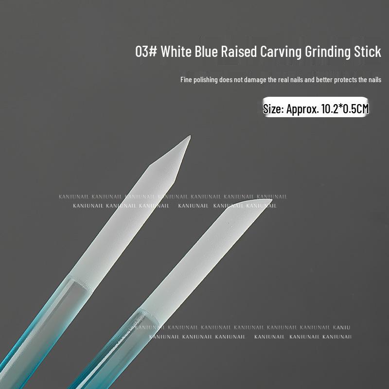 Цилиндрическая стеклянная пилка для ногтей с гравировкой - Полировочный инструмент для маникюра