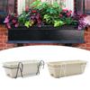 Balcony Railing Planter Fence Potted Home Decor Flower Plant Pot Hanging Planter for Yard Porch Patio Outside Garden Railing