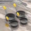 4Pcs Fried Eggs Rings Mold with Oil Brush Stainless Steels Frying Eggs Mold Nonstick Pancakes Shapers Eggs Rings Mold
