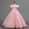 Girls Navy Blue Tulle Princess Ball Gown Flower Girl Dress