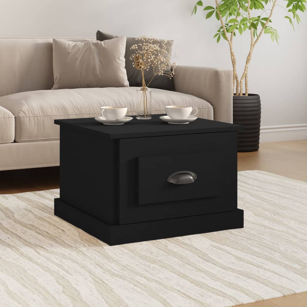 Coffee Table, Black, 50x50x35 Cm, Wood-based Material