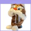 New Plush Lion Head Winter Hat For Women With Embroidered Pattern And Chain Detail