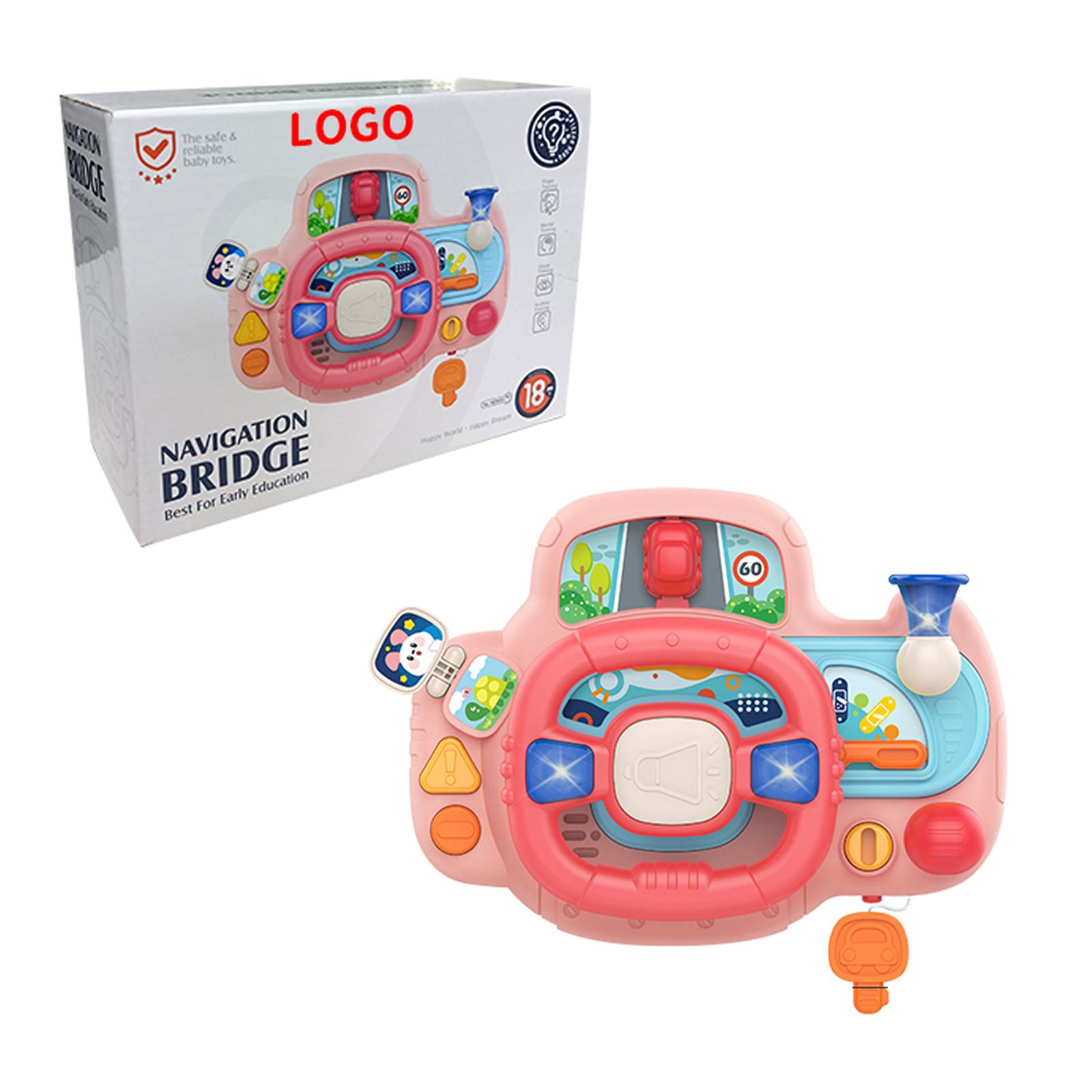 

Детский электрический руль для коляски Симуляция и Автокресла Вождение Вокальные игрушки Развивающие игрушки для малышей 0-36 месяцев розовый