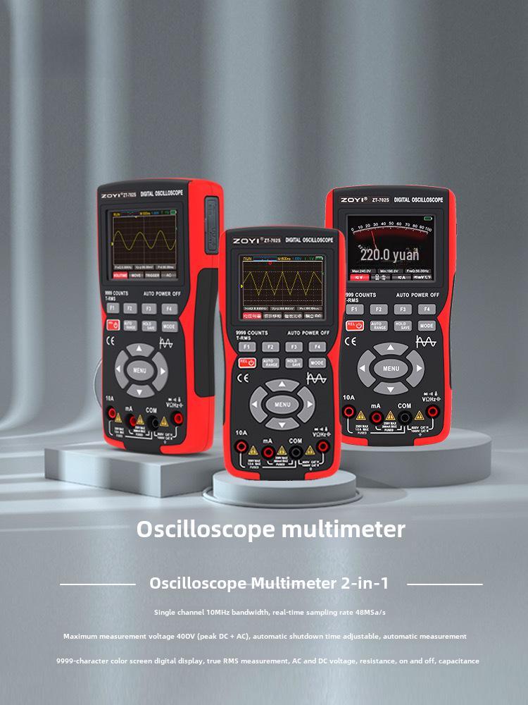 ZOYI ZT702S Handheld Color Screen Digital Oscilloscope Multimeter - Multifunction Auto Repair Anti-Burn Instrument