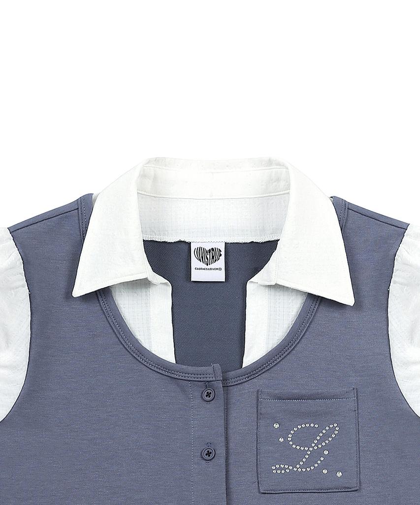 LUVISTRUE Sy Layered Blouse(Blue)