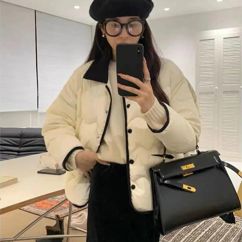 Lady Parka Corduroy Women's Quilted Coat Padded Short Cotton Jacket Warm Winter on Sale Korean Style Clothing New in Outerwears