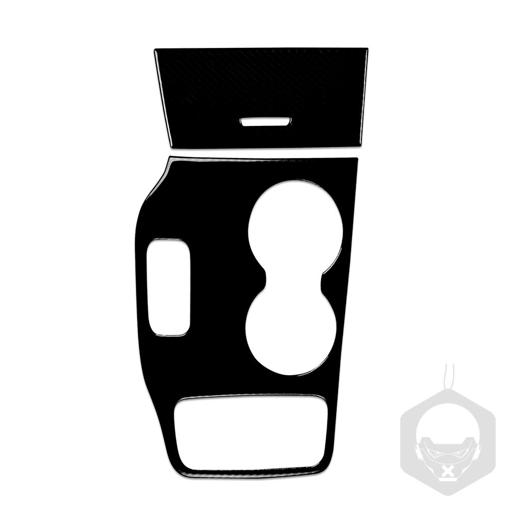 For Jeep Grand Cherokee 2011- Accessories Piano Black Plastic Car Interior Gear Cup Holder Panel Trim Sticker