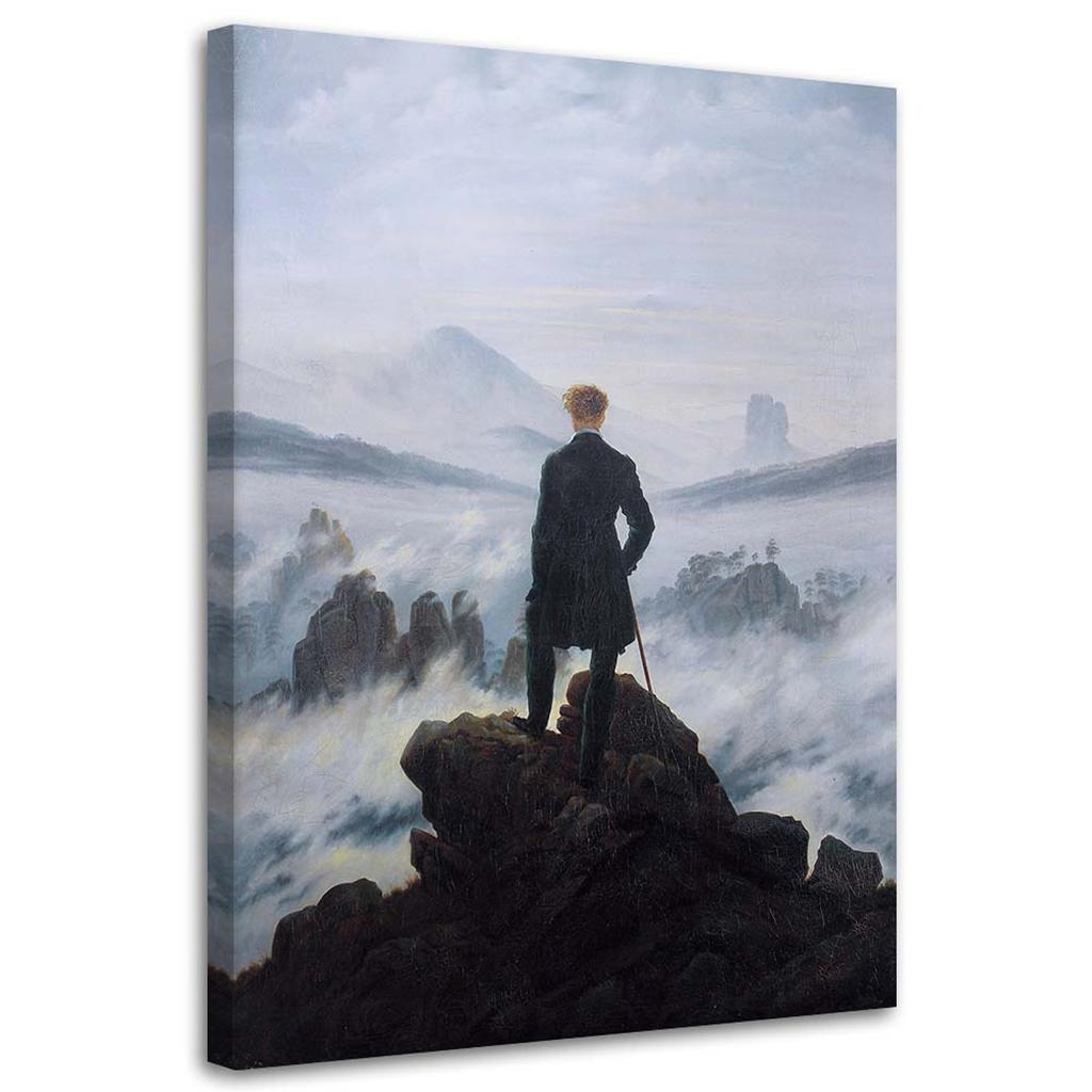 Canvas Print, Wanderer by the Sea of Mist - C. D. Friedrich Reproduction