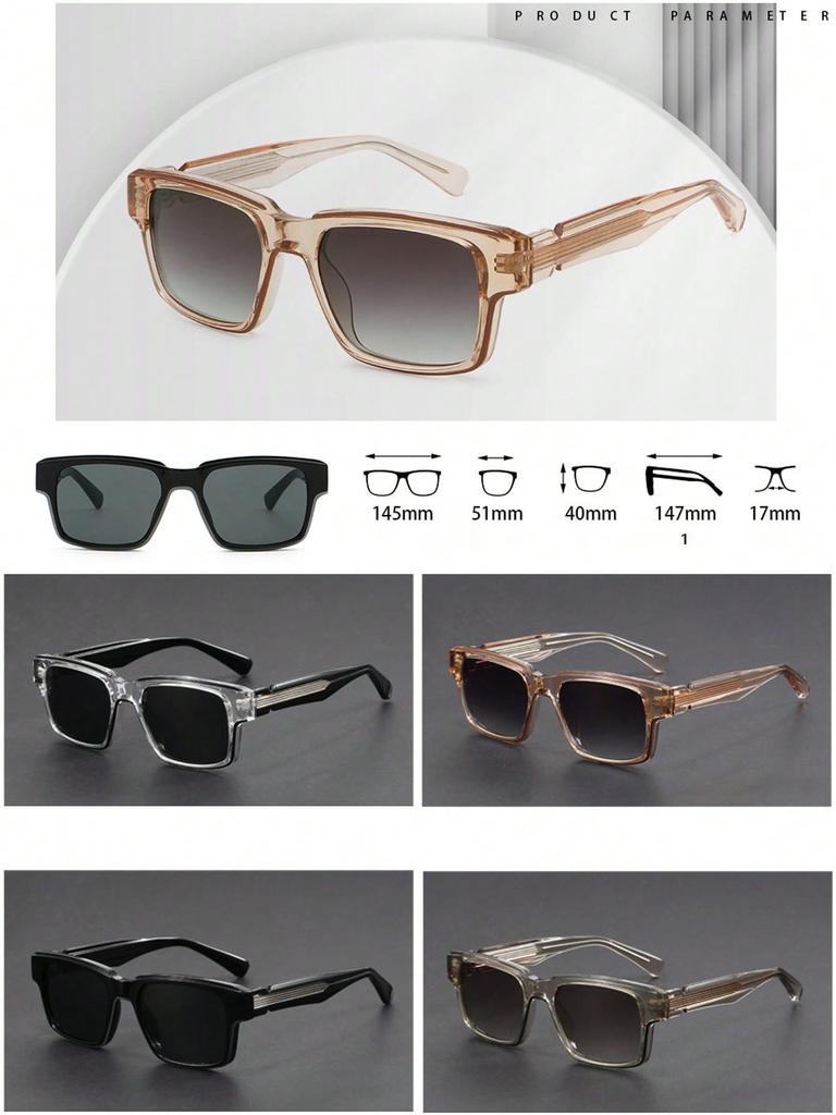 Fashion Square Frame Sunglasses Original Quality Brand Acetate Sunglasses Men Men Glasses Women Outdoor Driving Eyewea