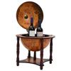 Support à vin bar forme globe Marron Bois d eucalyptus massif