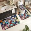 Franxx 3Pcs Flannel Toilet Mat Set Bathroom Rug Bath Carpet Non Slip Home Decor Toilet 3 Pcs Bathroom Textile Set
