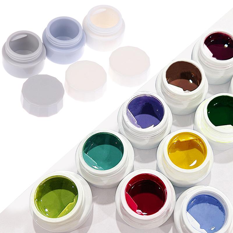 2Pcs 5ml Empty Nail Patting Gel Jar – Portable Plastic Container for Nail Polish, UV Glue, and Manicure Accessories