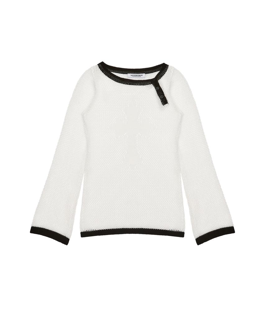 LUVISTRUE Sm Cross Mesh Knit(White)