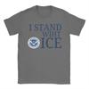 Unisex I Stand With Ice United States Immigration and Customs EnforceUnisext T Shirt Cotton Clothes Short Sleeve Tees Summer TShirts