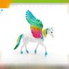 Rainbow Unicorn Figurine Pvc Collectible Mythical Creature Display For Childrens Room