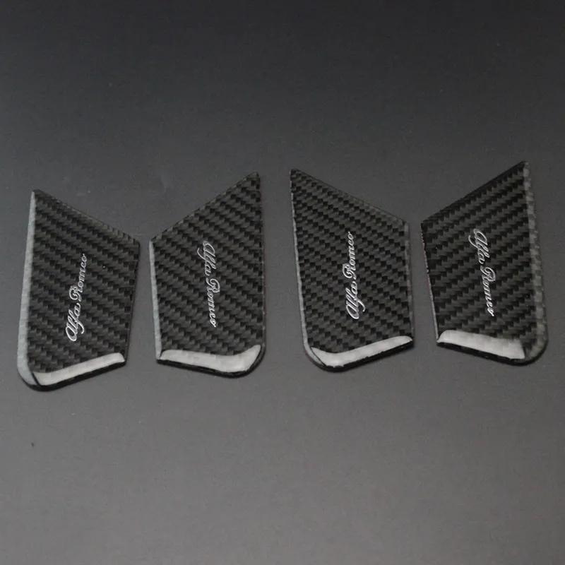 Pentru Alfa Romeo Giulia Stelvio accesorii de interior auto din fibră de carbon ușă interior bol decor autocolant plasture decor