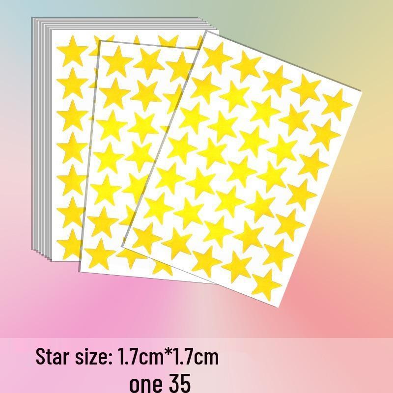 Five-Pointed Star Reward Stickers for Kindergarten - Teacher and Student Self-Discipline Chart