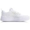 Li Ning We Wo Superwave Lite Leather Slip Resistant Durable Lightweight Breathable Low Top Skate Shoes Women sneakers White AGCQ082-1