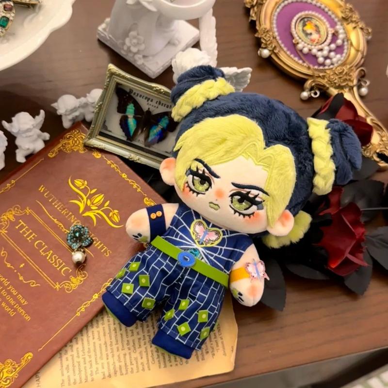 Stuffed 20cm Anime JoJo's Bizarre Adventure Jolyne Cujoh Plush Dress-up Cotton Doll Toy for Kid Plushies Cosplay Fan Collectible