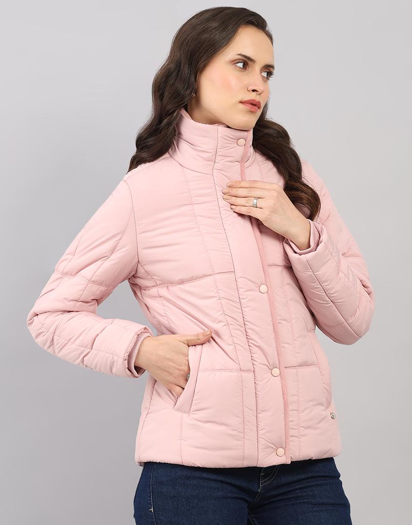 Monte Carlo Women's Regular Fit Solid High Neck Full Sleeve Jacket