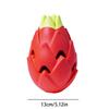 Pitaya Dog Puzzle Toy Treat Hiding Molar Chew Interactive Self Playing Pet Toy For Boredom Relief Durable Rubber Bone Shape Puppy Training Supplies