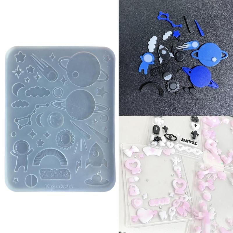 DIY Crystal Epoxy Resin Mold Star Planet Three-dimensional Translucent Table Jewelry Silicone Mold For Resin