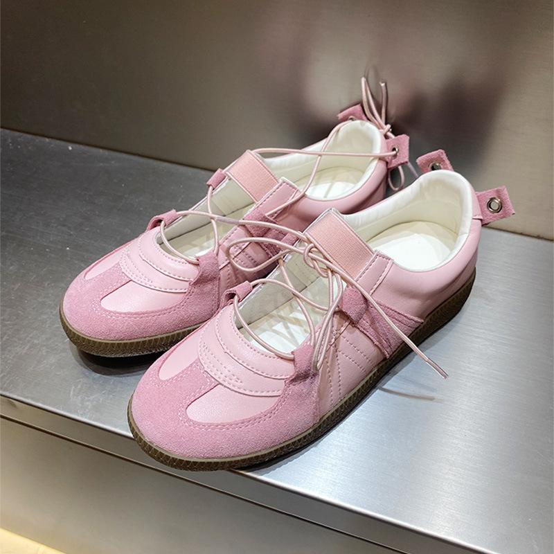 Fashion NEW Casual Leather Women's Sneakers Chunky Heel Elastic Luxury Designer Casual Trainers Fashion All Match Runway Shoes Female