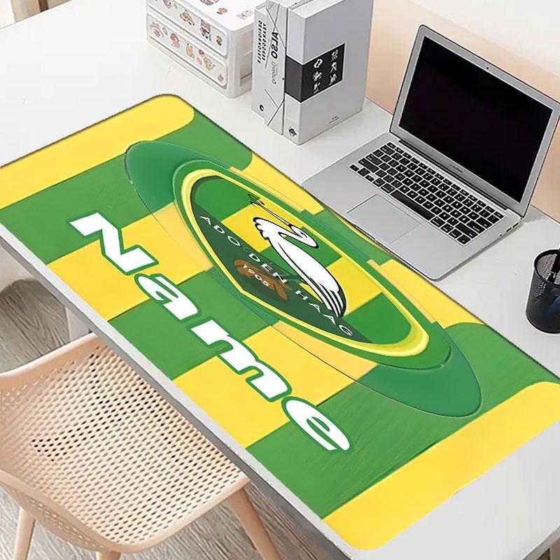 Custom Name Personalized ADO Den Haag Pattern Mousepad, Laptop PC Desk Mat, Decorative Desk Mat for Home Keyboard Pad Gift