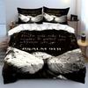 White angel wings pattern. Bedding sets Duvet cover sets Duvet covers Pillowcases(1 * Duvet Cover 2 * Pillowcases without duvet insert)