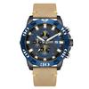 Megir 2021 Blue Mens Watches Top Brand Luxury Chronograph Sport Watch for Men Clock
