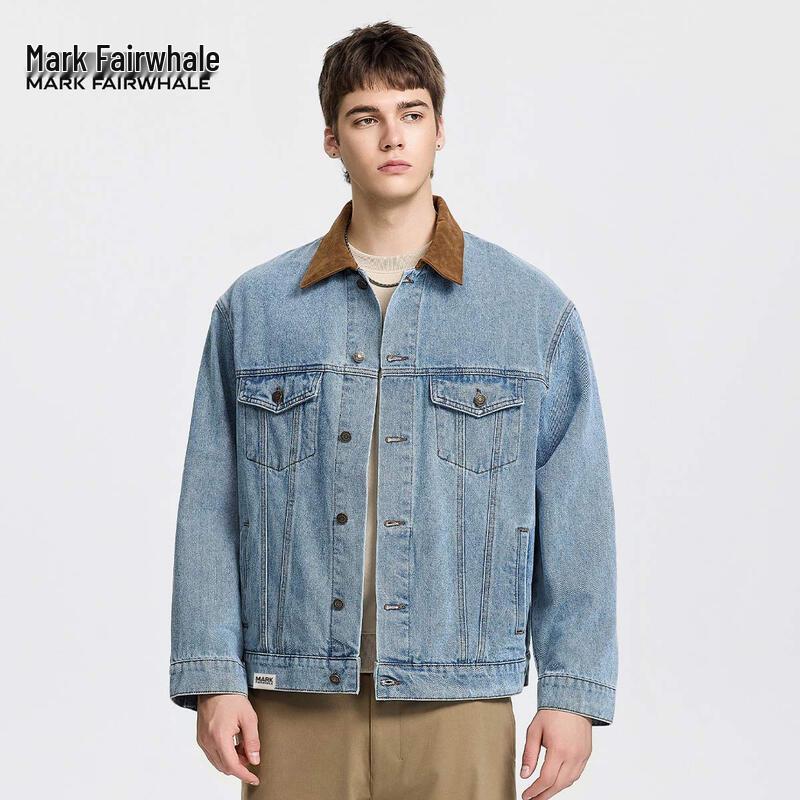 Mark Fairwhale Herren Retro Distressed Jeansjacke