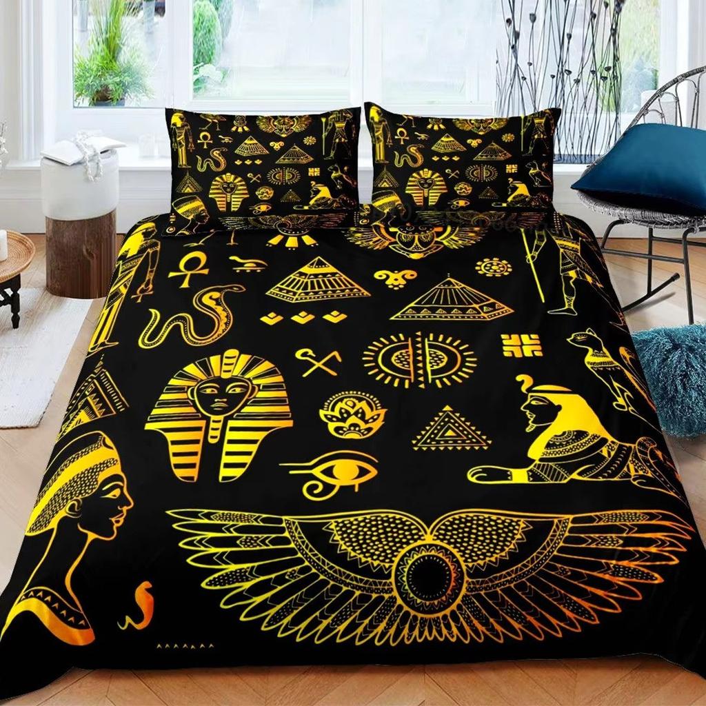Retro Tribal Duvet Cover Suit Bedding Suit Quilt Cover Three-piece Set